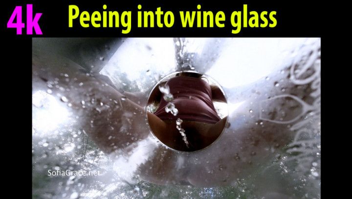 4k peeing in wine glass for you