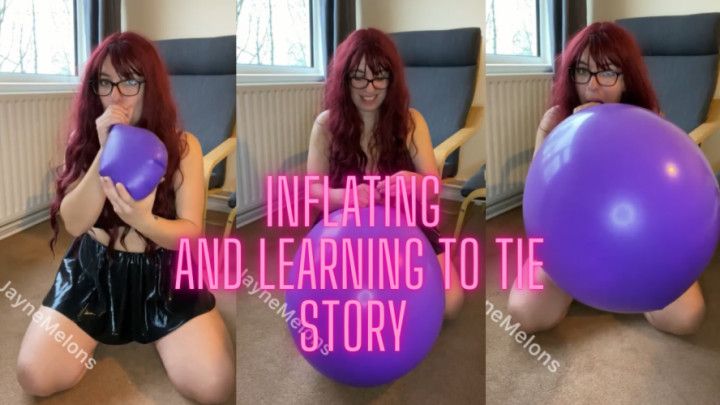 Inflating giant purple balloon + Story