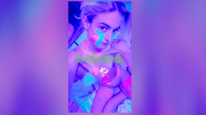 Kenlee's Neon Playtime 1- Squirting on Horny-Corn