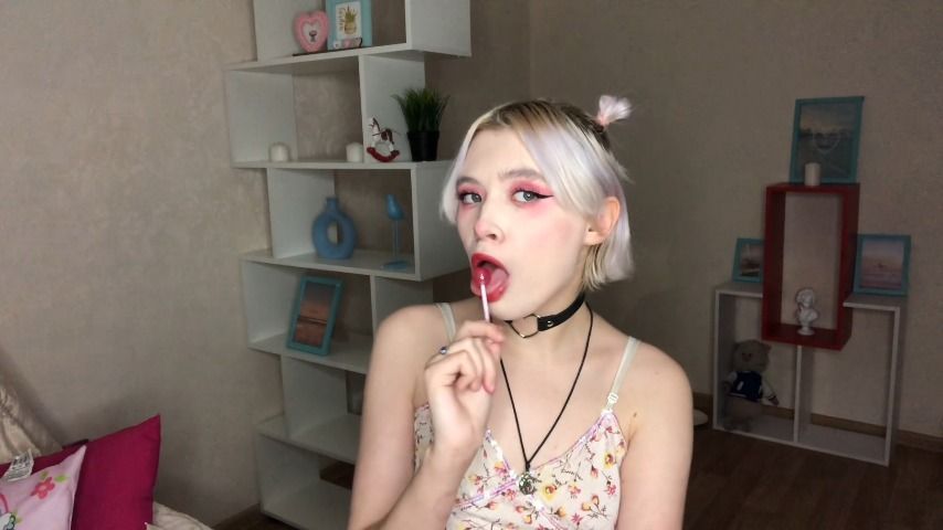 Sucking lollipop