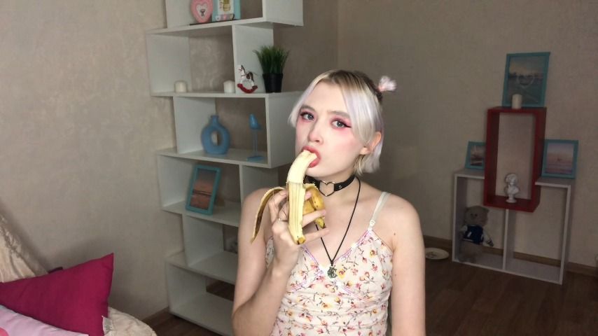 Sexy eating banana