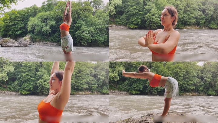 Outdoor yoga and meditation