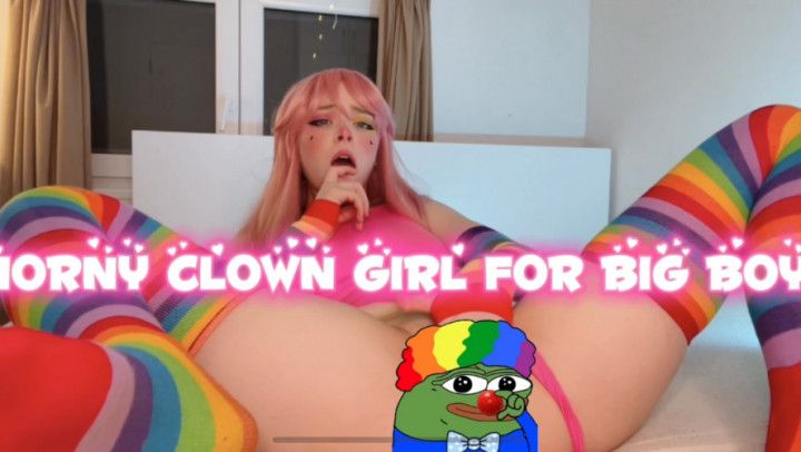 Clown girl feels horny for big cock