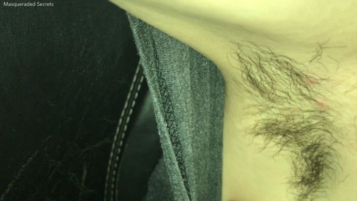 Hairy Armpit Peeks in Parking Lot with Afternoon Sunlight HD