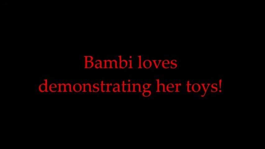 Bambi loves demonstrating her toys