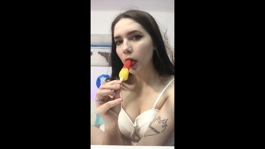 Eating a fruit Ice-Pop
