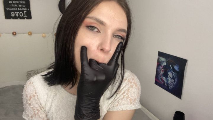 SUCKING FINGERS WITH GLOVES ON