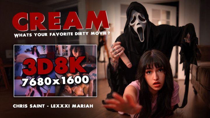 3D 8K &quot;Cream&quot; - Scream / Ghostface Parody in 3D for VR