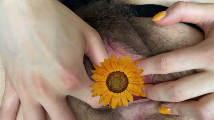 Huge hairy pussy gaping open hole