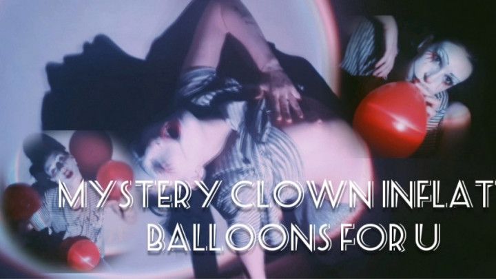 Mystery clown inflates balloons for you