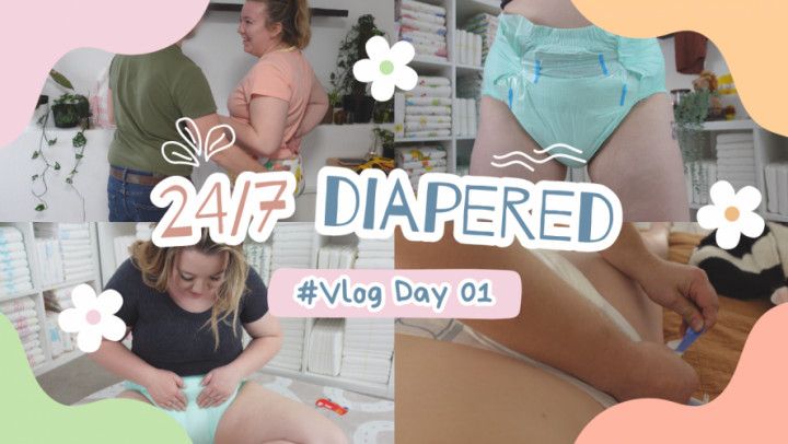 24 7 Vlog | Day 1 - Diaper changes, stinky diapers &amp; DIY