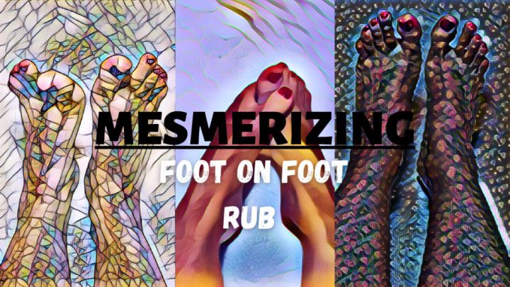 Mesmerizing foot on foot rubbing