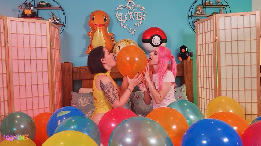 Making out with our balloons