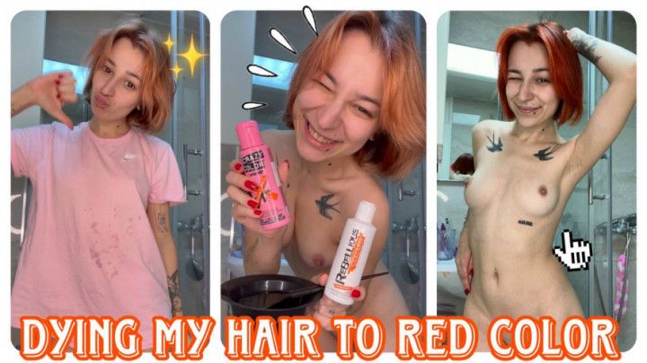 REDHAIR BABYGIRL DYING HER HAIR