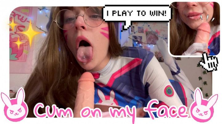 AHEGAO BLOWJOB AND CUM ON FACE DVA