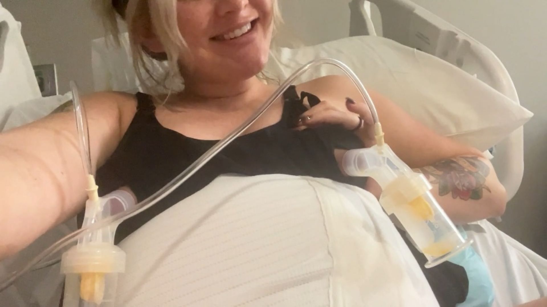 Gave Birth 24 Hours Ago: Intimate First Pump Session