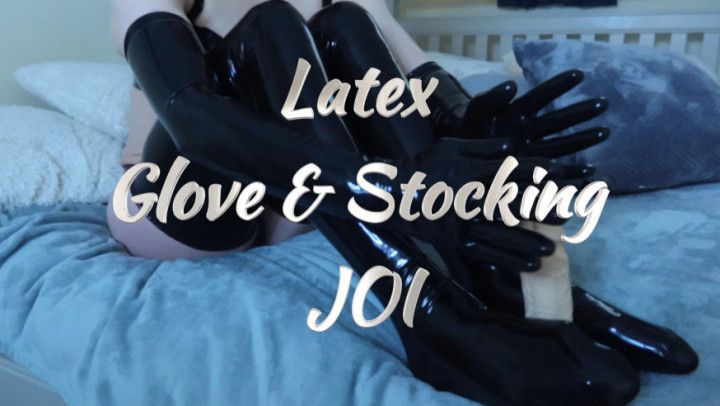 Latex Gloves &amp; Stockings HJ dildo JOI