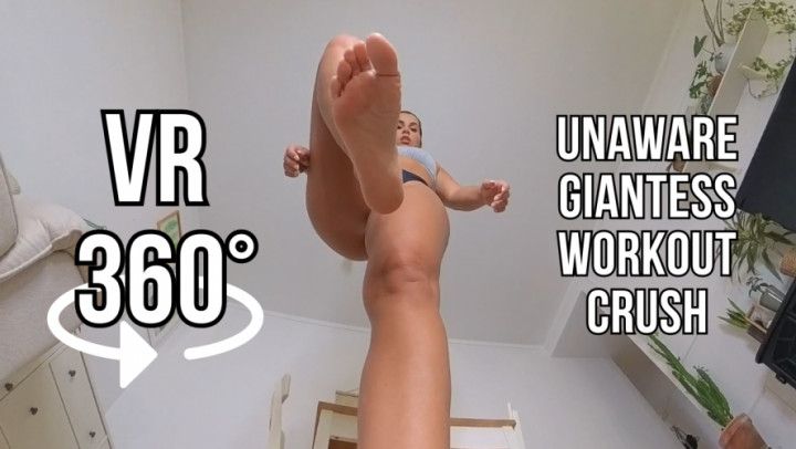 VR 360 unaware giantess workout and crush - Lalo Cortez