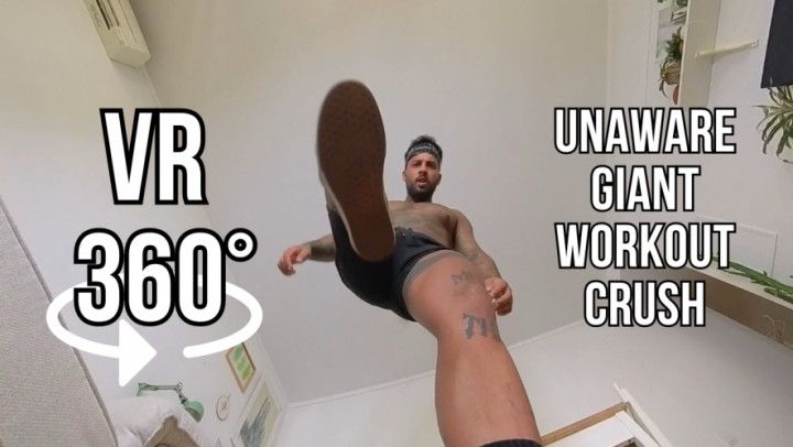 VR 360 unaware giant workout voyeur and crush - Lalo Cortez