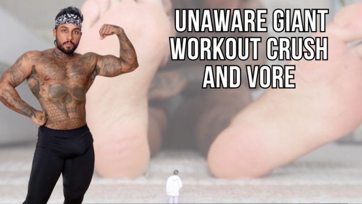 Unaware giant workout crush and vore - Lalo Cortez