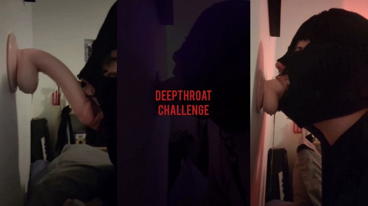 Deepthroat Challenge for Drooling Masked Slut