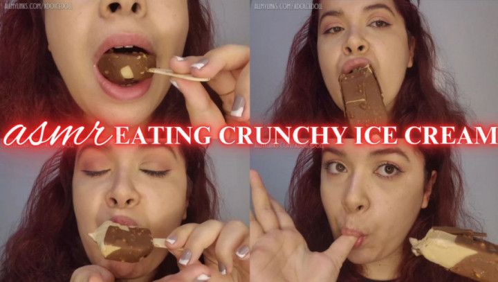 ASMR Eat crunchy ice cream with me