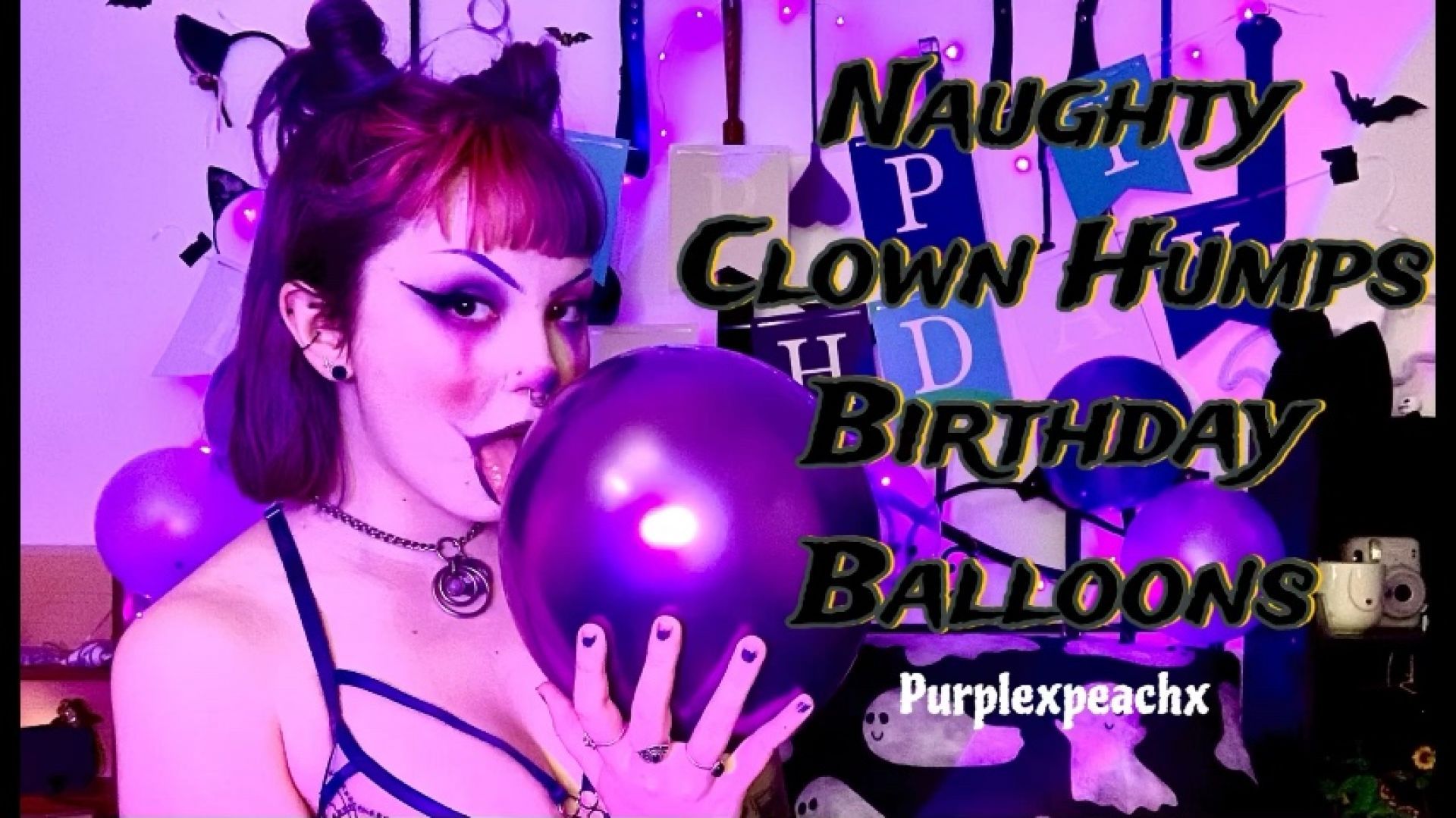 Naughty Clown Humps Birthday Balloons S2P