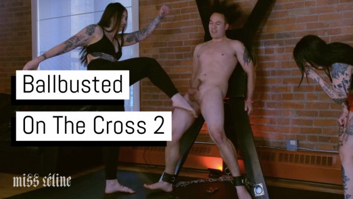 Ballbusted On The Cross 2 | Another Sub Gets Bound &amp; Busted