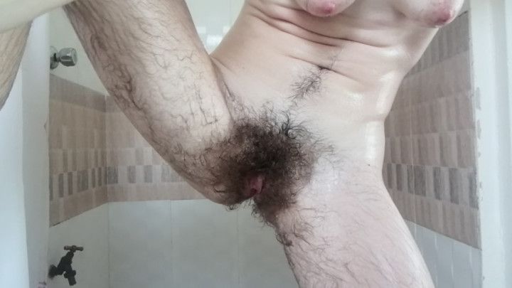 Hairy soapy shower - oh so sensual