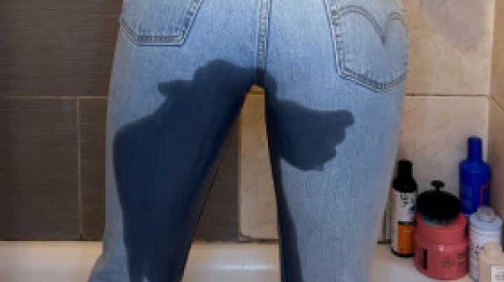 JOI In Jeans While I Piss Myself