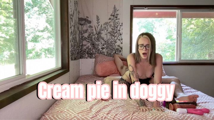 Cream pie in doggy