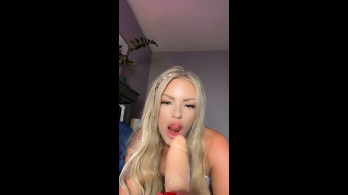 Busty Blonde Gives Morning Blowjob