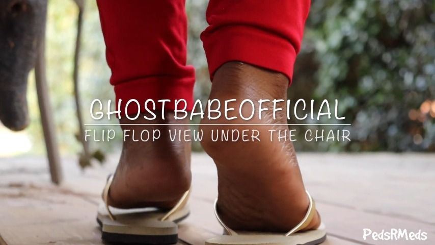 GhostBabeOfficial Flip Flop View Under the Chair