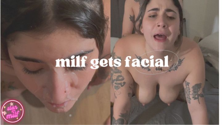 milf gets facial