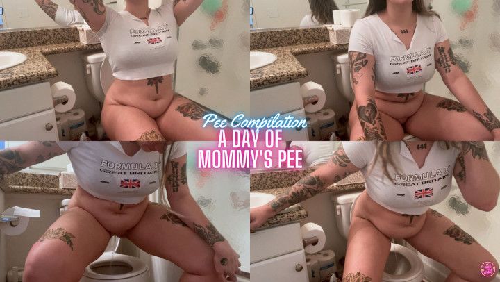 Pee Compilation - A day of Mommy's Pee