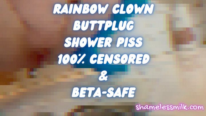 Clown Buttplug Shower Piss CENSORED