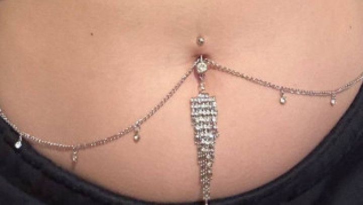 Belly chain dance with ring piercing