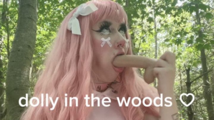 dolly in the woods