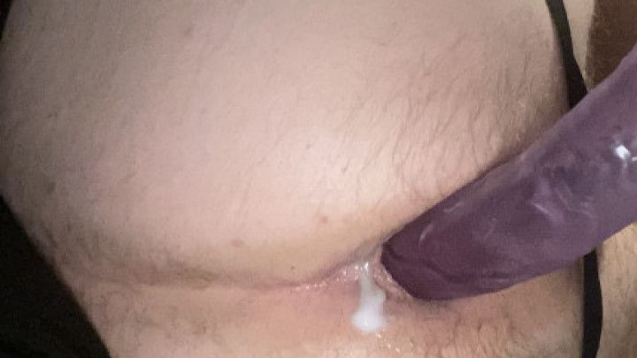 Watch this Dadbod take his 18 inch dildo deep in his ass