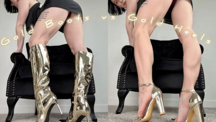 Gold Boots vs Gold Heels