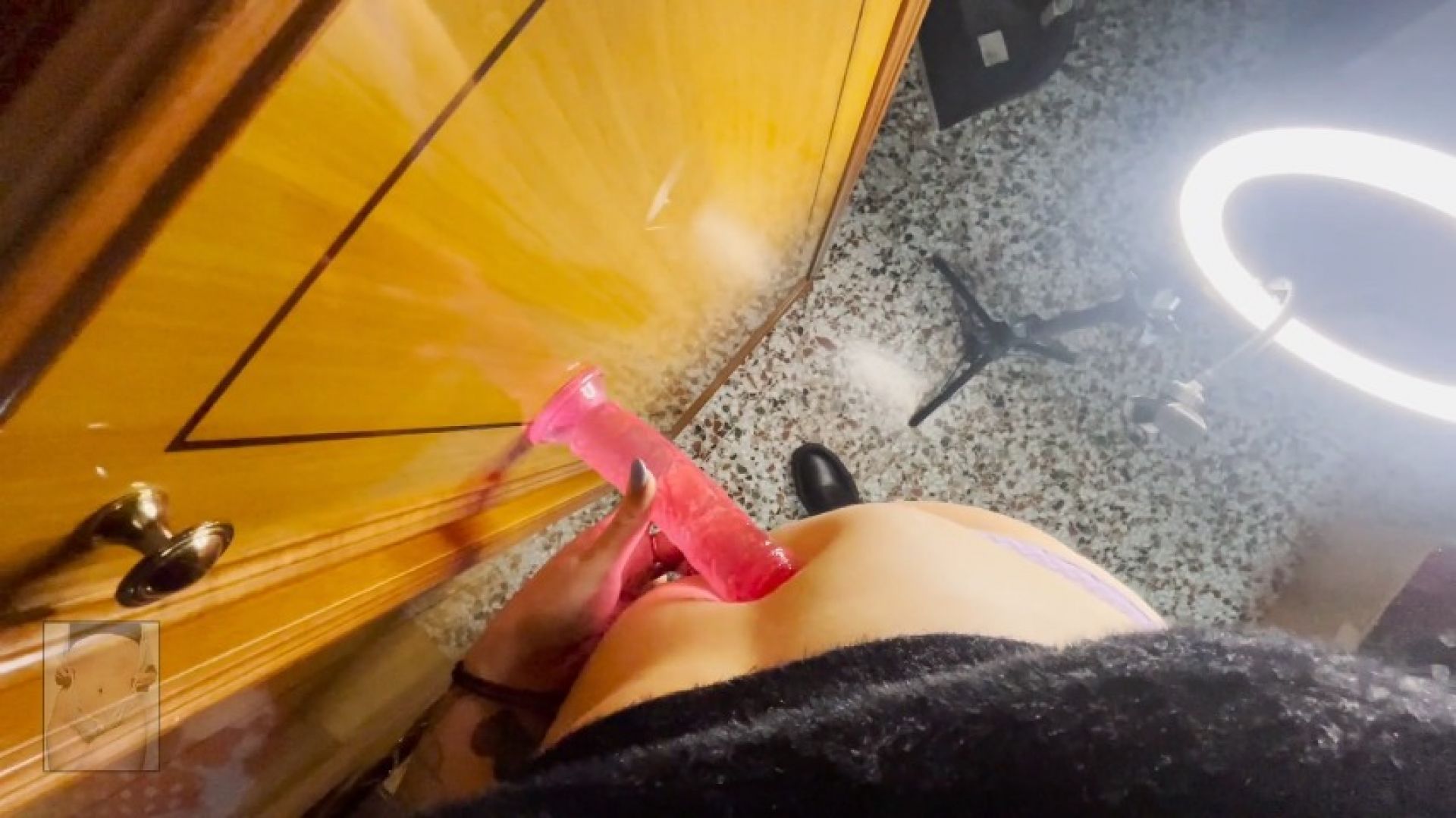 POV, new dildo is being used