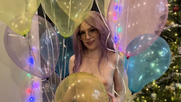 Blowjob and Fucking in Helium Balloons after Party