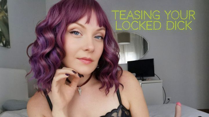 Teasing your locked dick *locktober