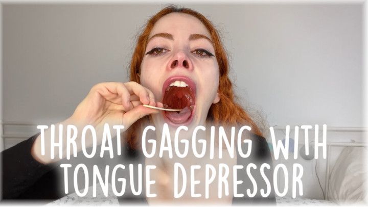 THROAT GAGGING WITH TONGUE DEPRESSOR 4K