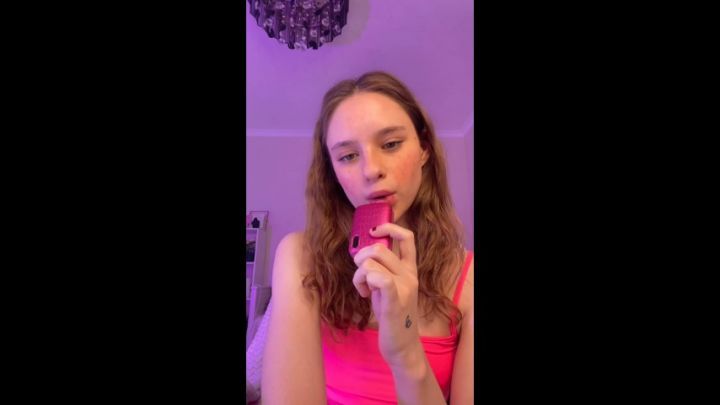 Vaping in Pink Top