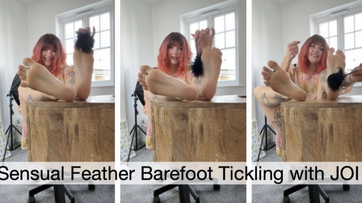 Sensual Feather Barefoot Tickling With JOI