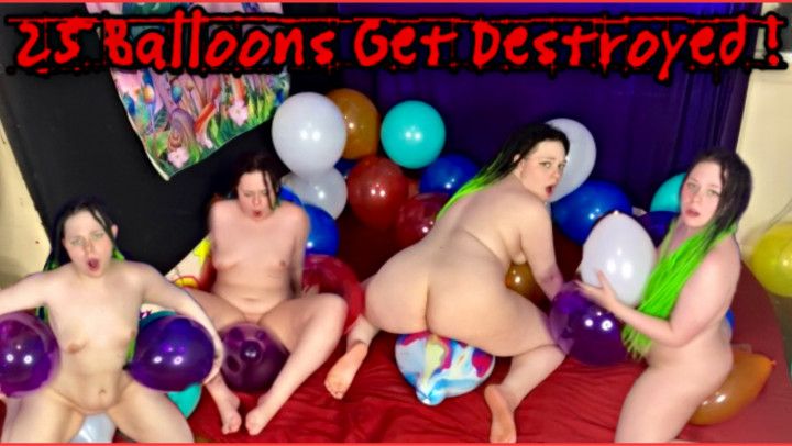 25 Balloons Get Destroyed