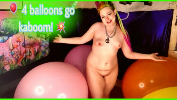 4 Balloons Go Kaboom! 36 Inch Balloon Humping &amp; Popping