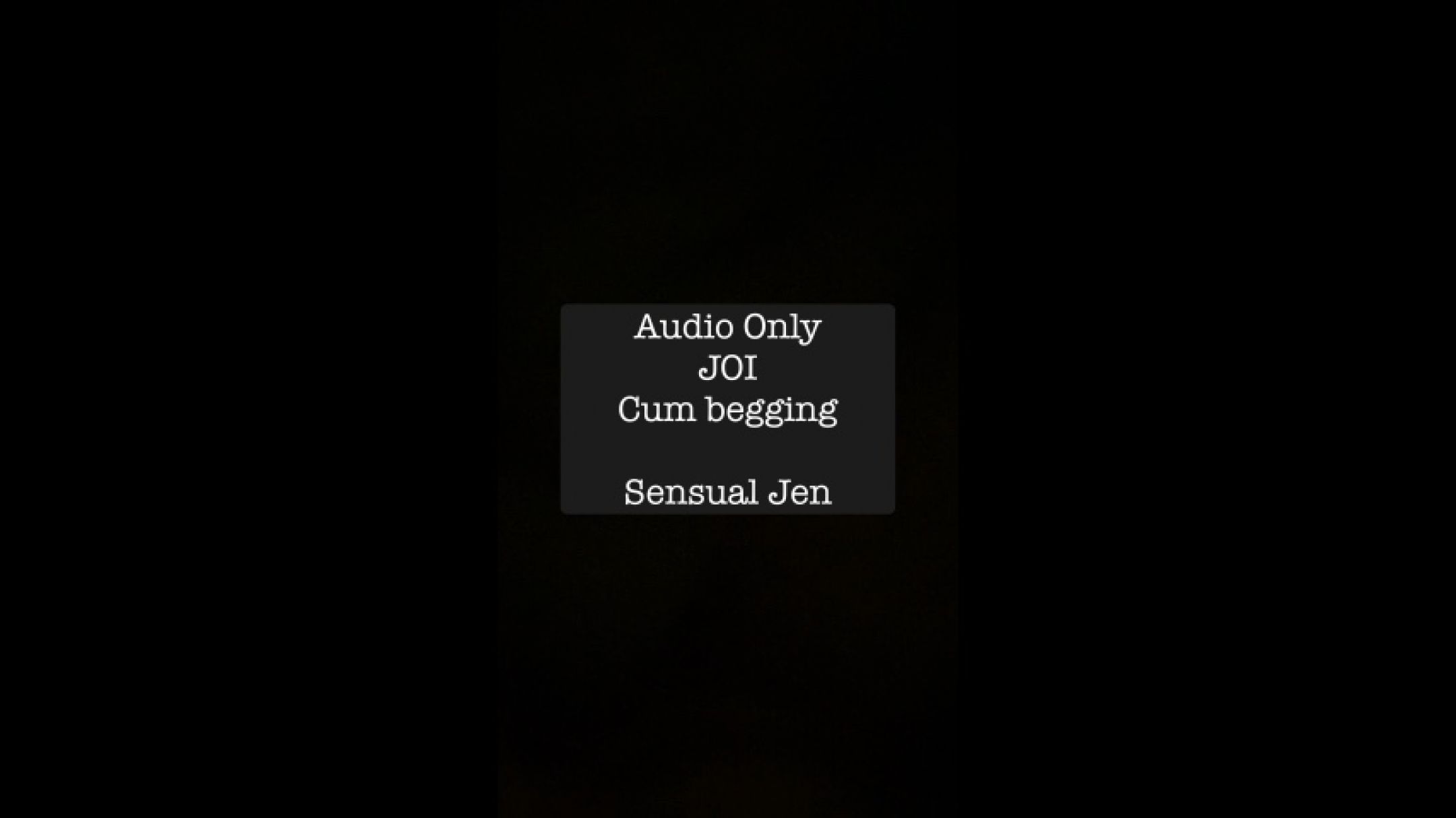 AUDIO ONLY JOI Cum Begging