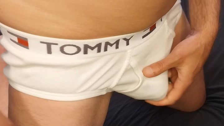 humping and jerking in white briefs